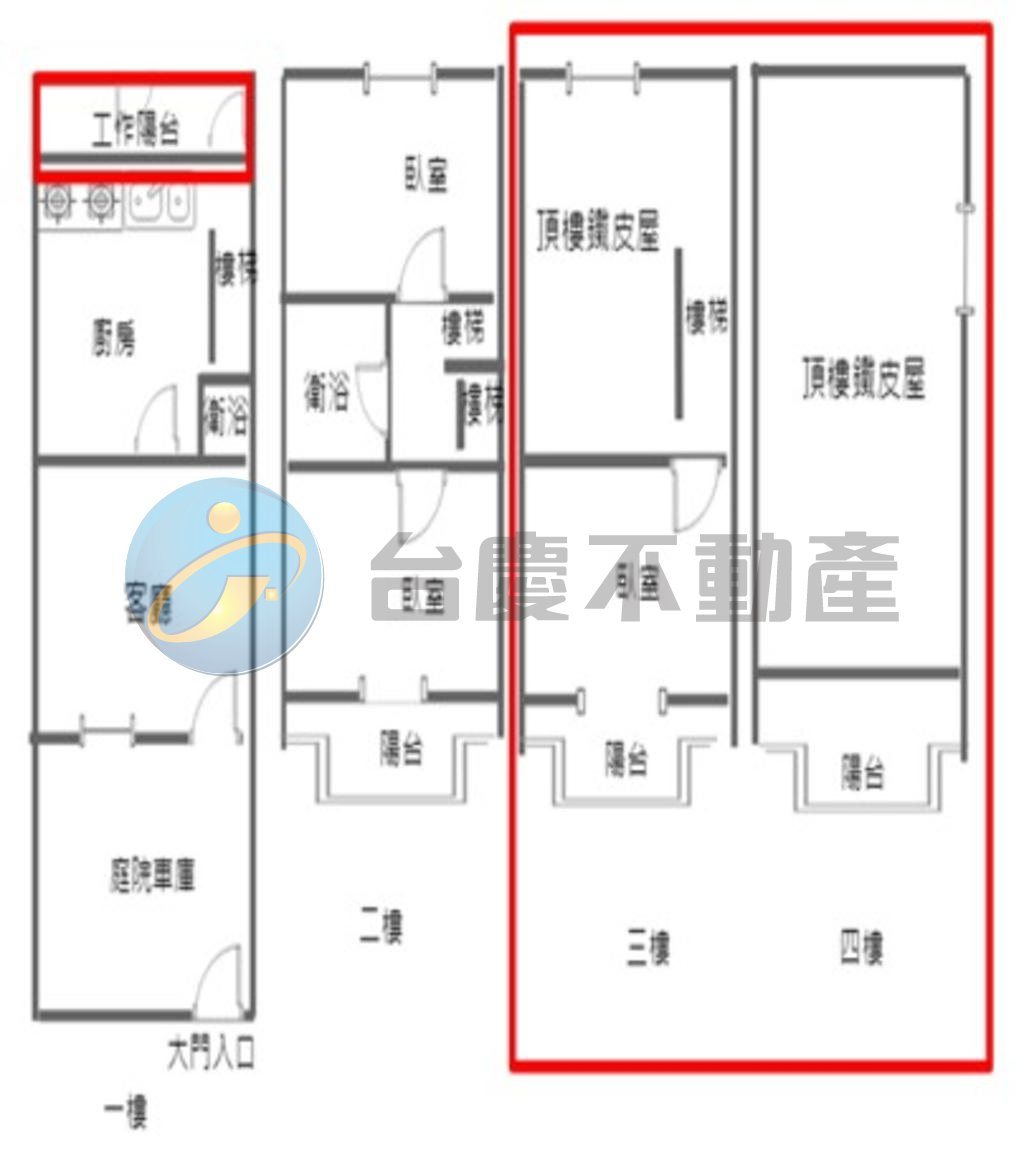 義享天地-好市多-整新車庫透天｜物件照片1