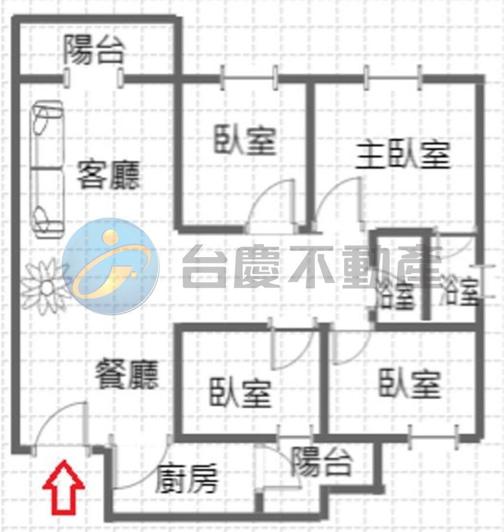 大寮/陽明山莊四房/大樓住家｜物件照片1