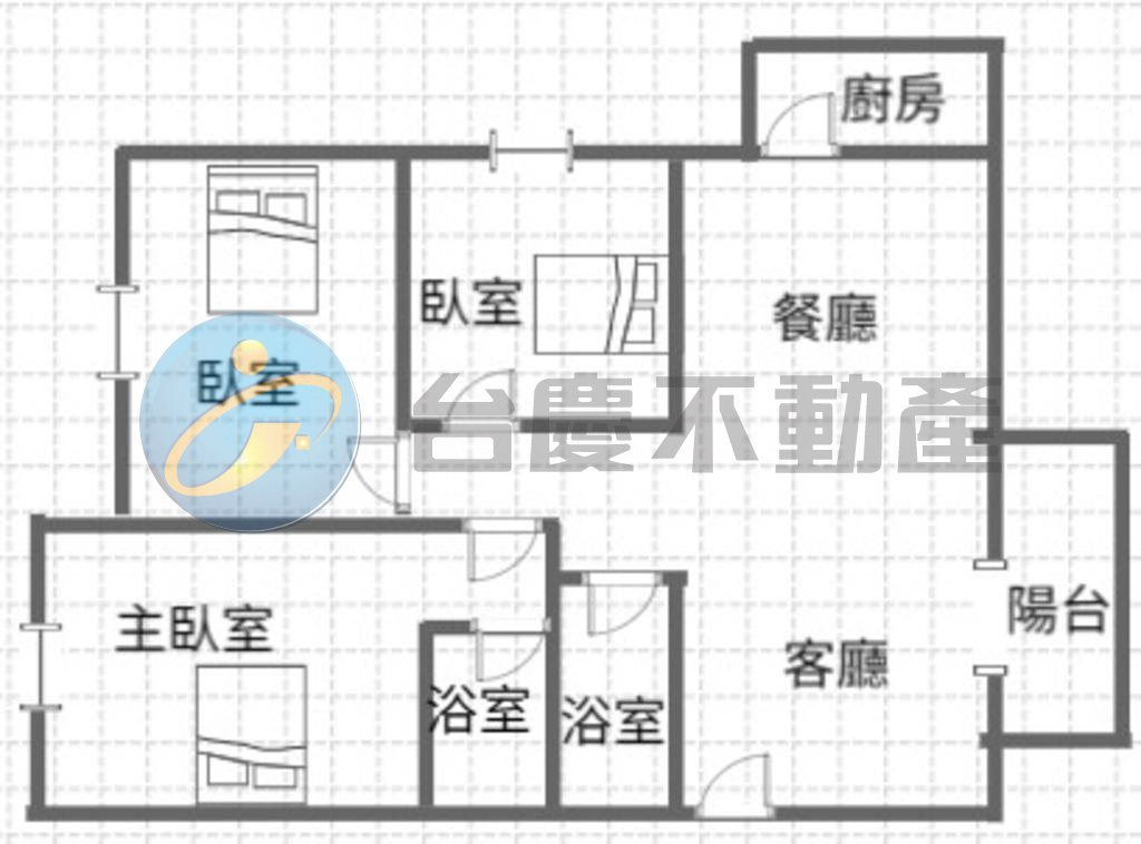 小港捷運.二苓市場.整新3房平車華廈｜物件照片1
