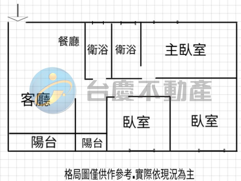 復興大廈~市中心雙捷運站翻新大三房｜物件照片1