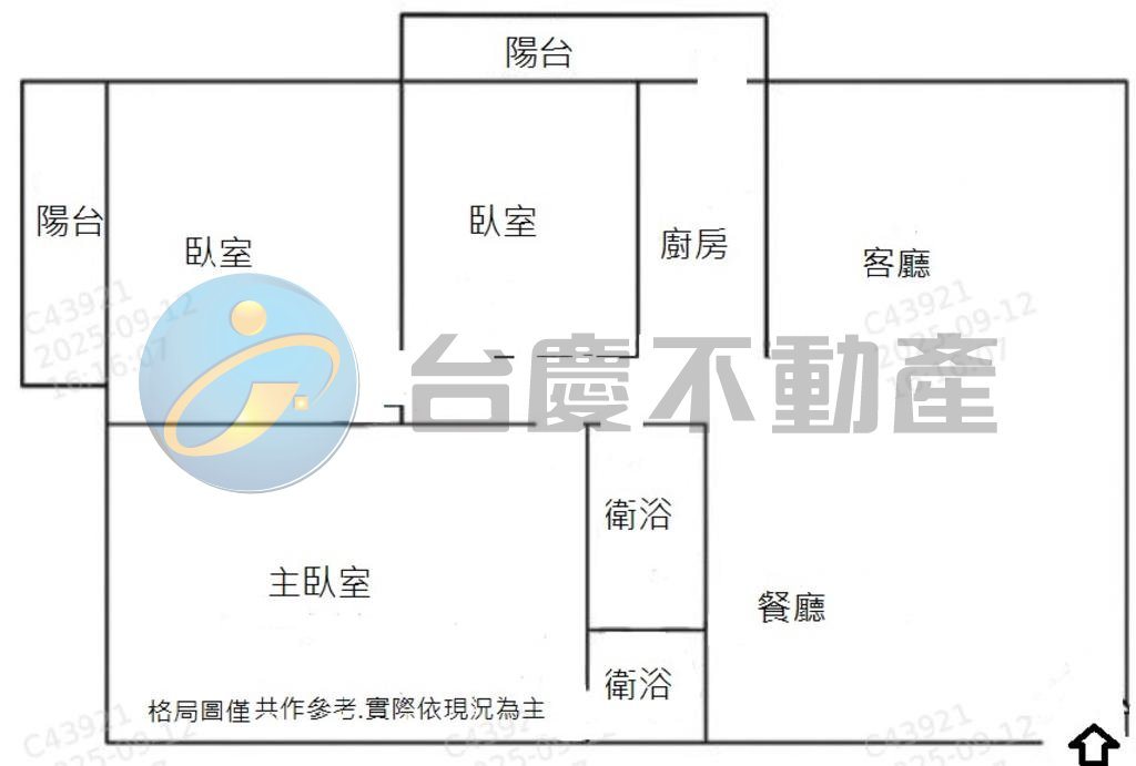 鳳山國中捷運站高樓層明亮翻新美三房｜物件照片1