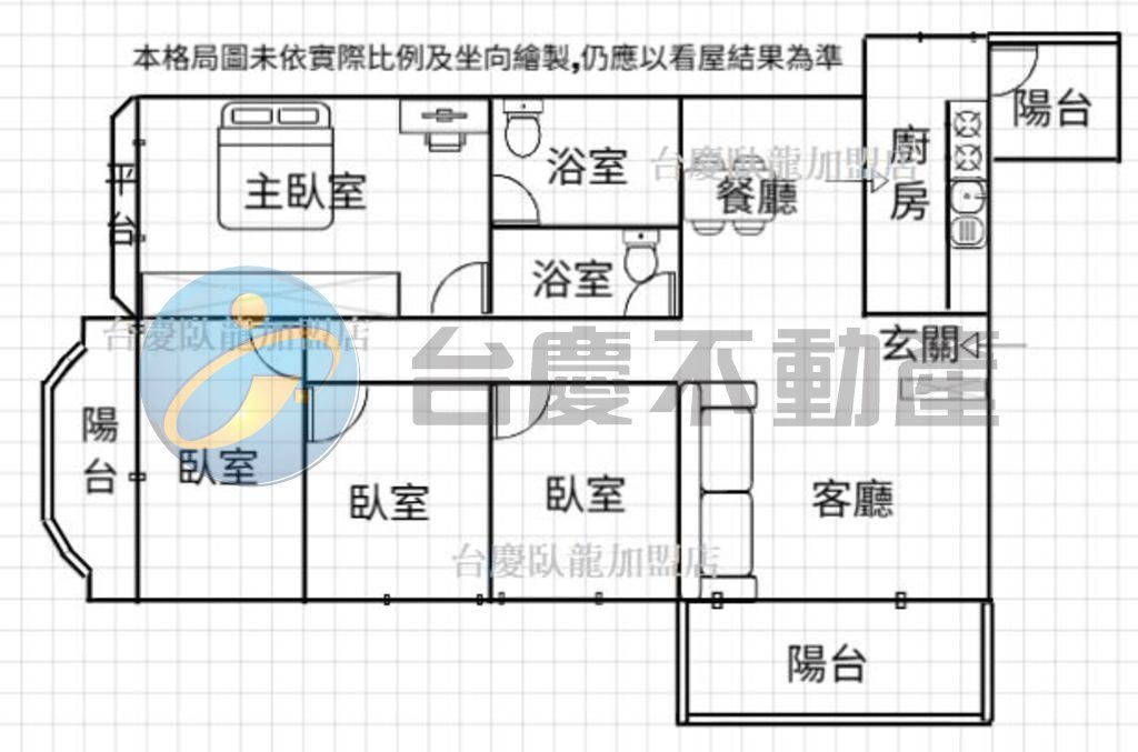 楠梓*仁翔新都心大樓*翻新四房平車｜物件照片1