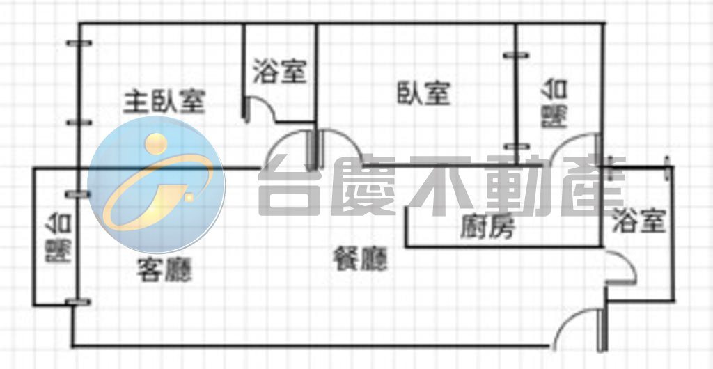 夢想家桂林商圈邊間雙陽台採光大兩房兩衛（平車）｜物件照片1