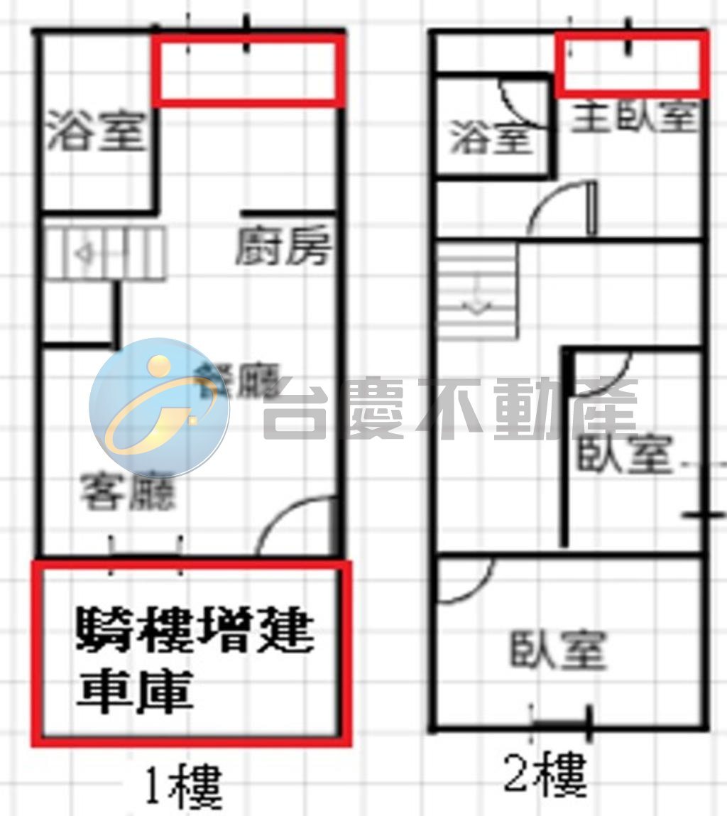 輕軌機場&瑞隆商圈翻新可停車1+2樓美寓｜物件照片1
