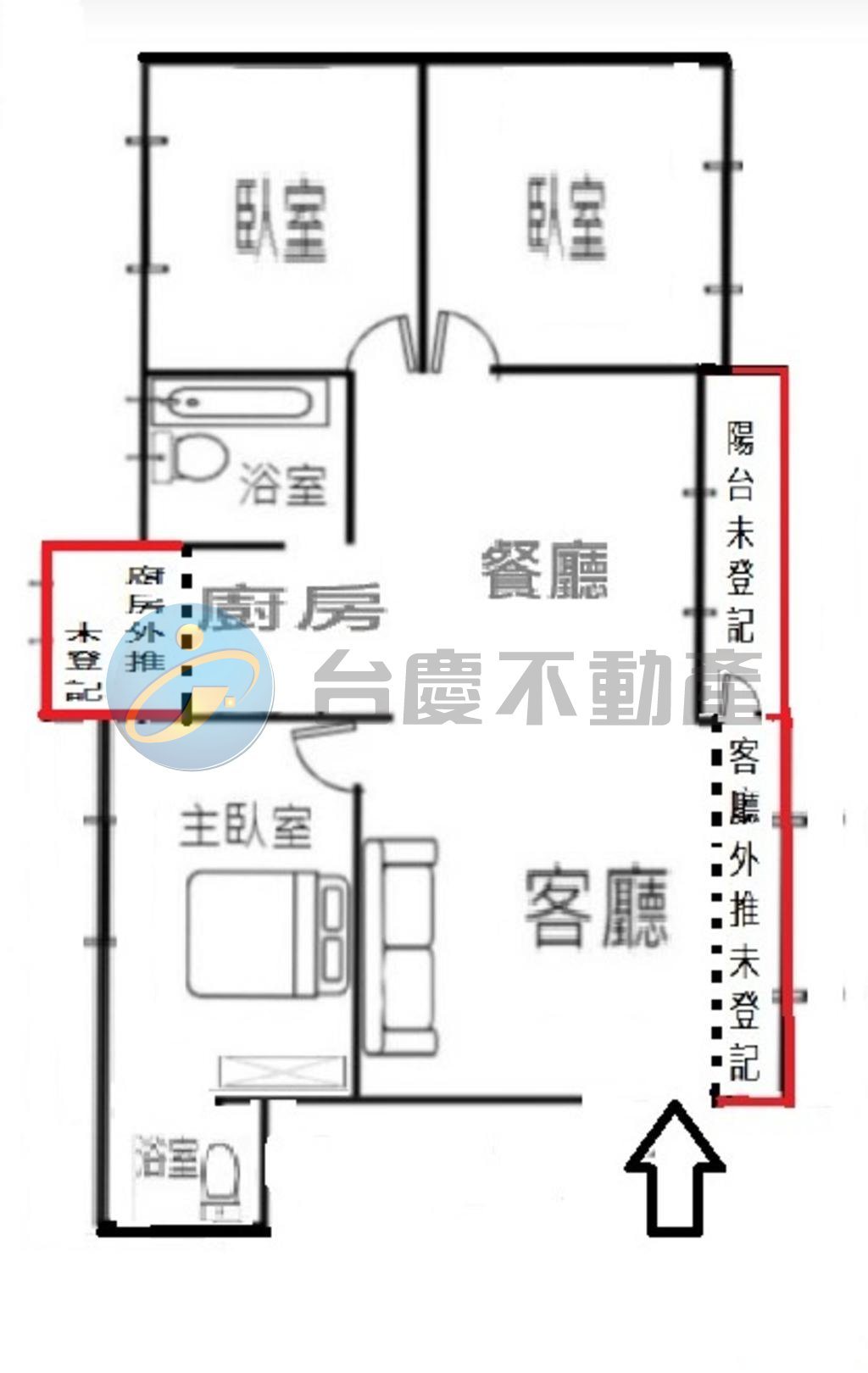 🏆五甲商圈肉豆公市場 低總價三房公寓｜物件照片1