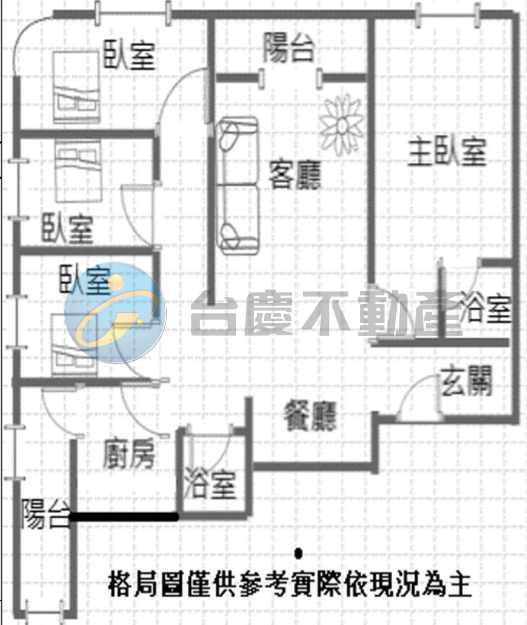 ★信義國小&美麗島雙捷運站民生皇家大4房｜物件照片1